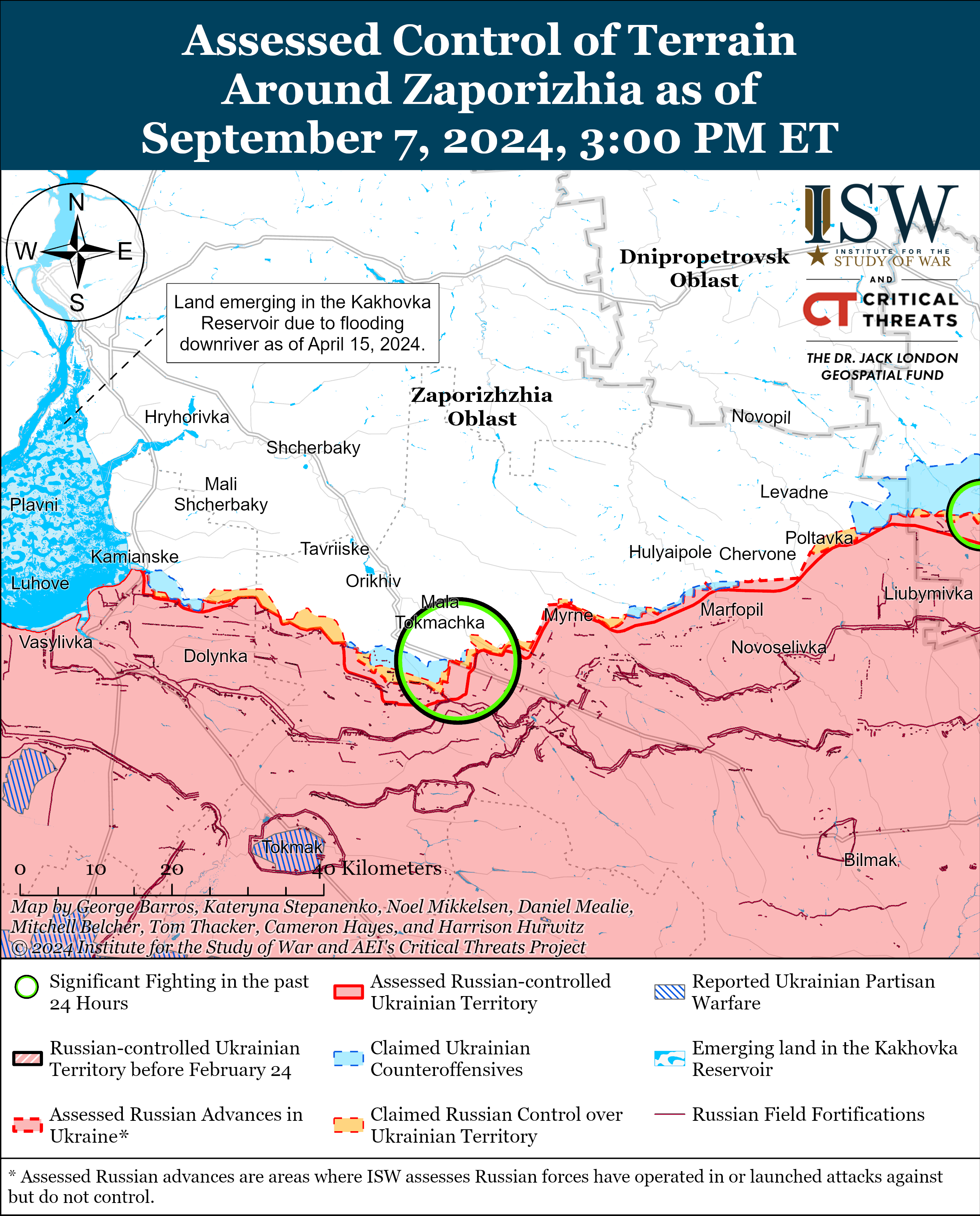 Росіяни захопили Синьківку в Харківській області і просунулися ще на трьох напрямках: карти ISW